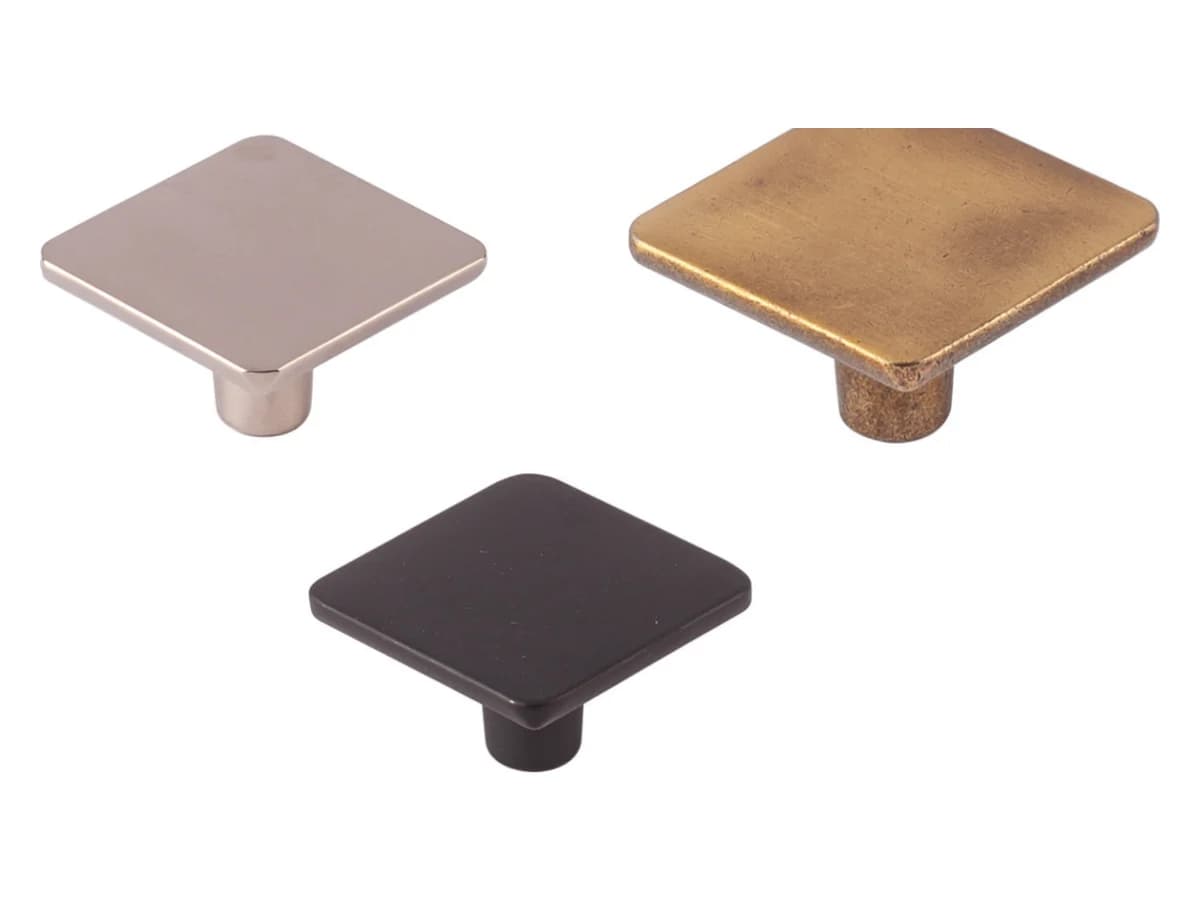 Large Square Knob (PM 059) — Zamak furniture handle